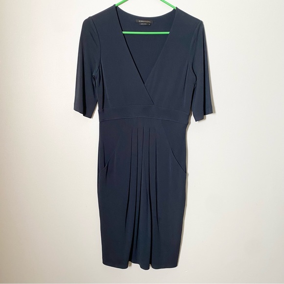 bcbg blue dress short BCBG Maxazria Short Dress Wide Shoulder Blue Lace with Cutouts, 8/